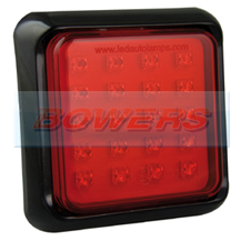 LED Autolamps 80FME 12v/24v Square Rear LED Fog Trailer Lamp/Light
